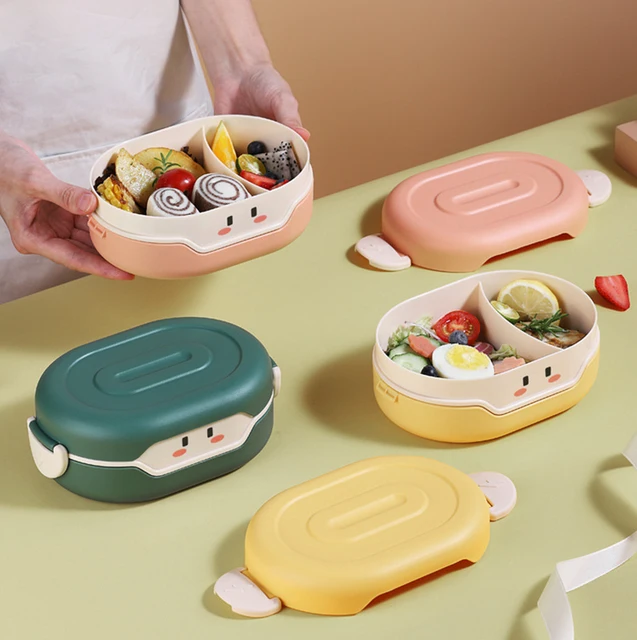 Boîte à lunch Kawaii pour enfants, boîte à bento animée colorée, boîte à lunch pour enfants, récipient à aliments pour filles, accessoires de stockage, bol 2