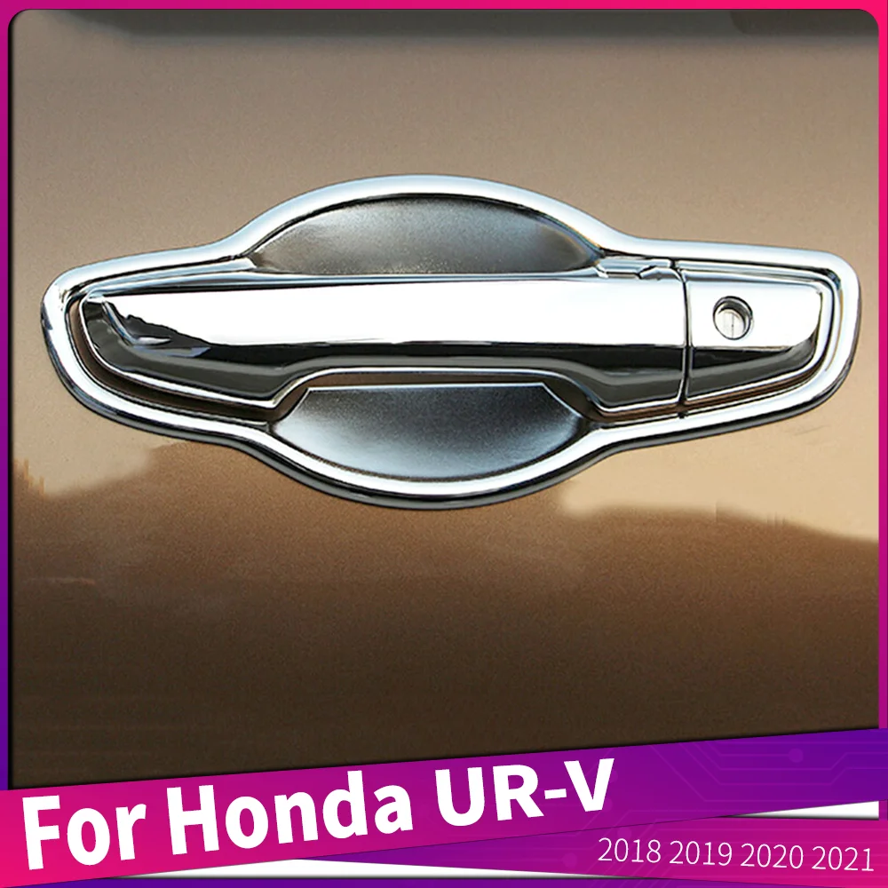 

Подходит для Honda UR-V URV 2018 2019 2020 2021 ABS Хромированная Автомобильная внешняя дверная ручка облицовка рамка наклейка