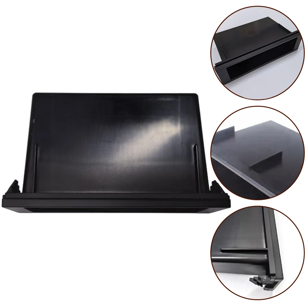 

Black ABS 1 Din Car Stereo Radio Refitting Dashboard Storage Box Car Player Dashboard Car Audio Modified Storage Box Accessories