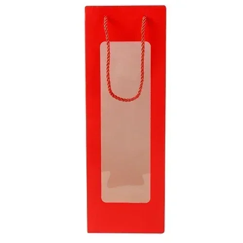 10 pezzi sacchetti regalo di carta kraft con finestra, sacchetti di carta kraft sacchetto regalo