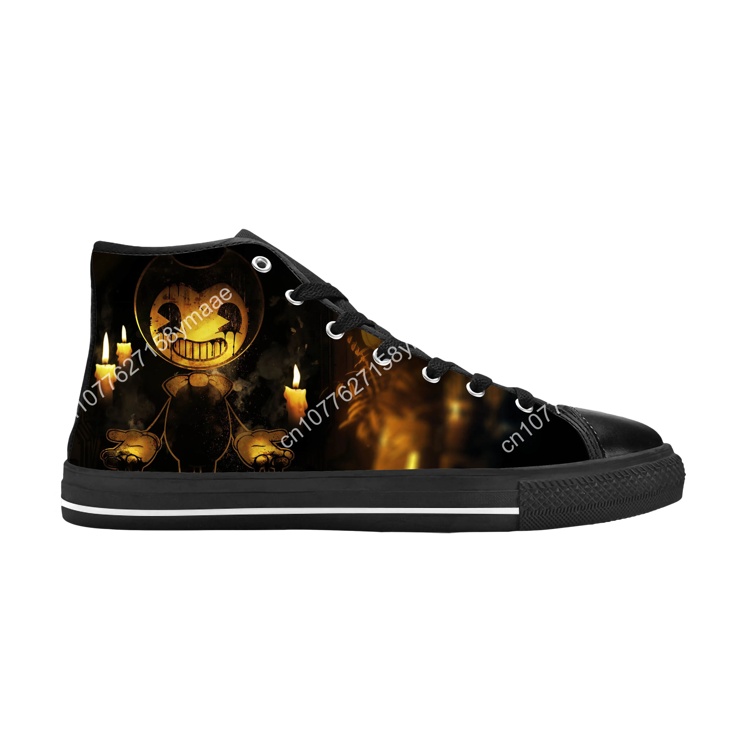 Bendys Anime Cartoon Manga Comic Funny Fashion Casual Cloth Shoes High Top Comfortable Breathable 3D Print Men Women Sneakers