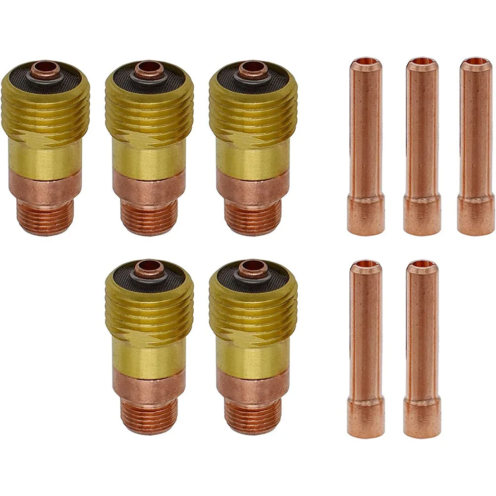 

5 шт. 10N23S TIG Цанга 1/16 ''и Ø мм с 5 шт. 17GL116 короткие газовые линзы профессиональные сварочные наборы аксессуаров