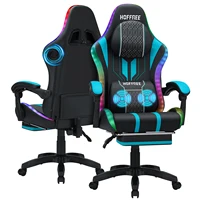Ergonomic RGB Massage Gaming Chair w/ bluetooth Speakers Footrest Office Chair 1