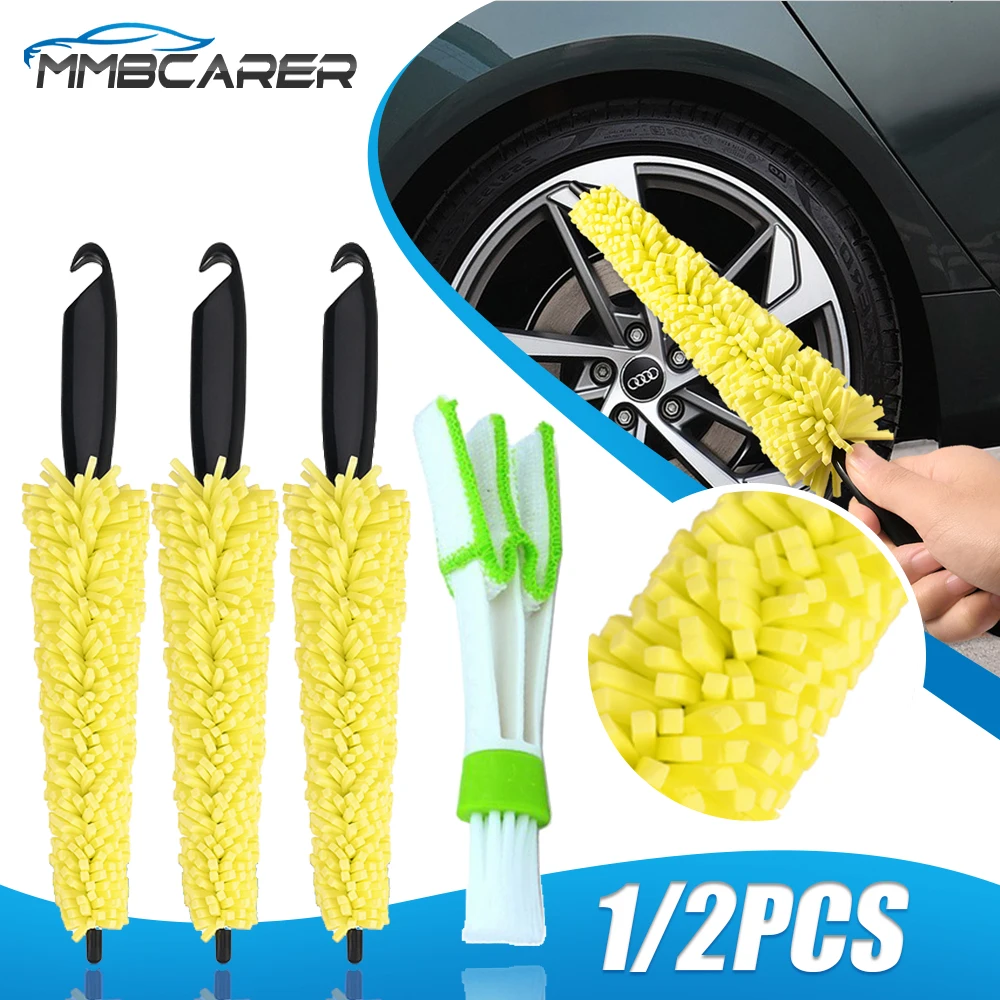 Car Cleaning Brush Car Sponge Cleaning Brush Car Tire Brush Wheel Rims Washing Cleaning Multifunction Tools