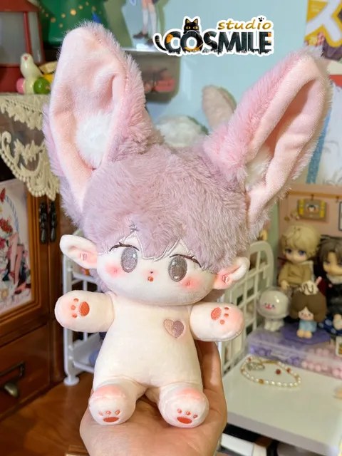 No attributes Fox Shikigami Beast Big Ears Handsome Guy Xiang Yu Stuffed Plushie 20cm Plush Doll Body Toy Gift Sa