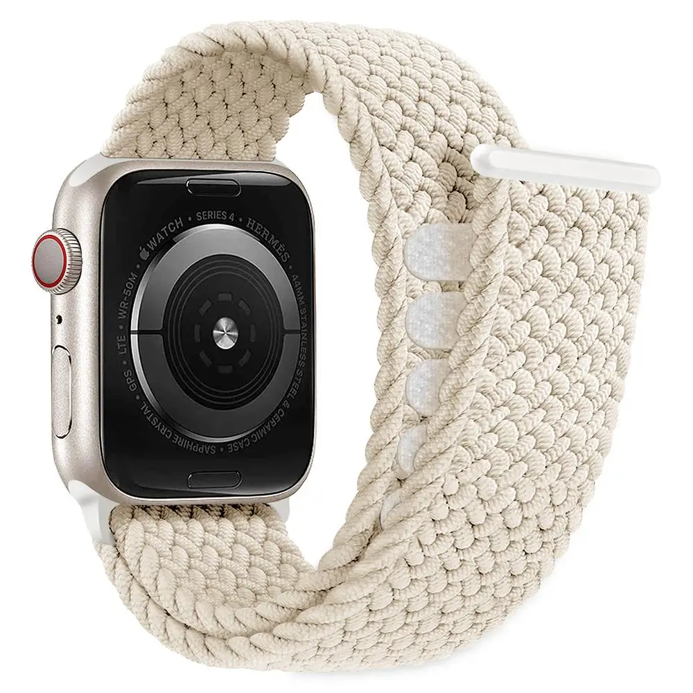 Bracelete Elástico, iWatch Series 9, 8, 7, SE Ultra 2 Strap, 40mm, 44mm, 49mm, 45mm, 41mm, Bracelete Solo Trançado para Faixas de Relógio Apple, 38 milímetros, 42 milímetros