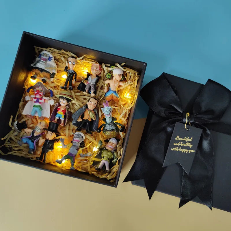 12pcs/lot Anime One Piece Set Figures Luffy Nami Zoro Chopper Shanks