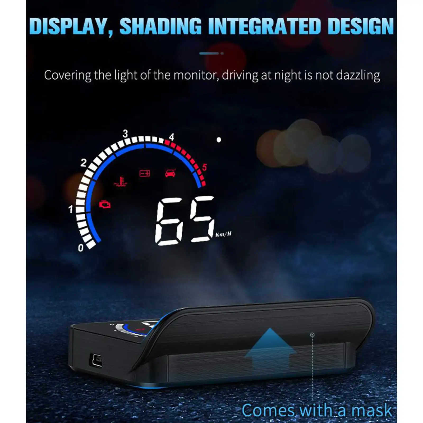ڵ  HUD  ÷, OBD2 II ̽,  ӵ