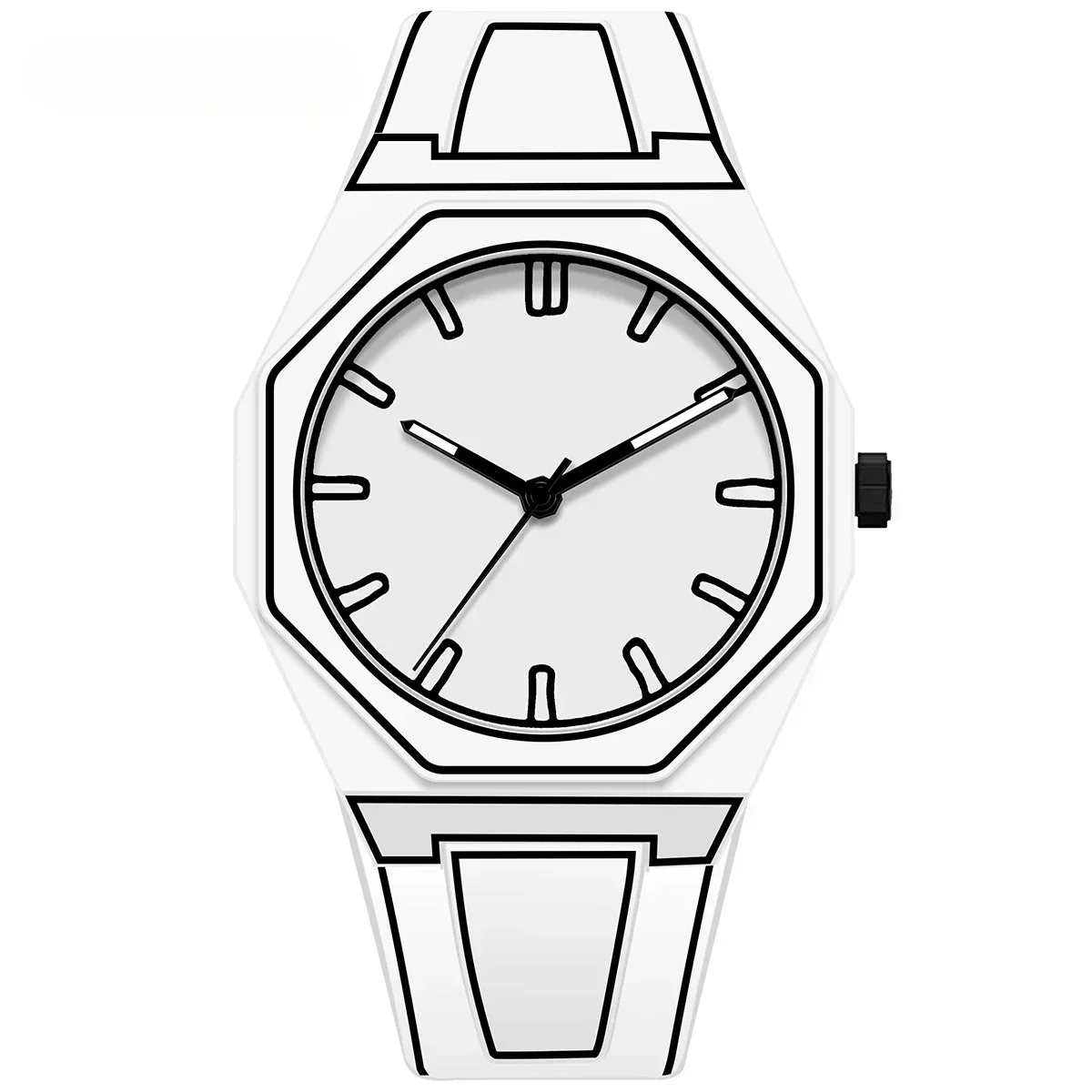 Modern Minimalist Sketching Creative Sports and Leisure Watch Creative Design Waterproof Watch 6