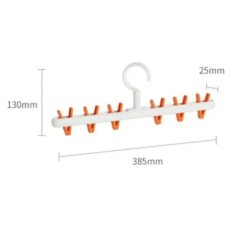 6 Clips Peaked Cap Scarf Socks Organizer Rack Multifunctional Closet Wardrobe Storage Hanger 2