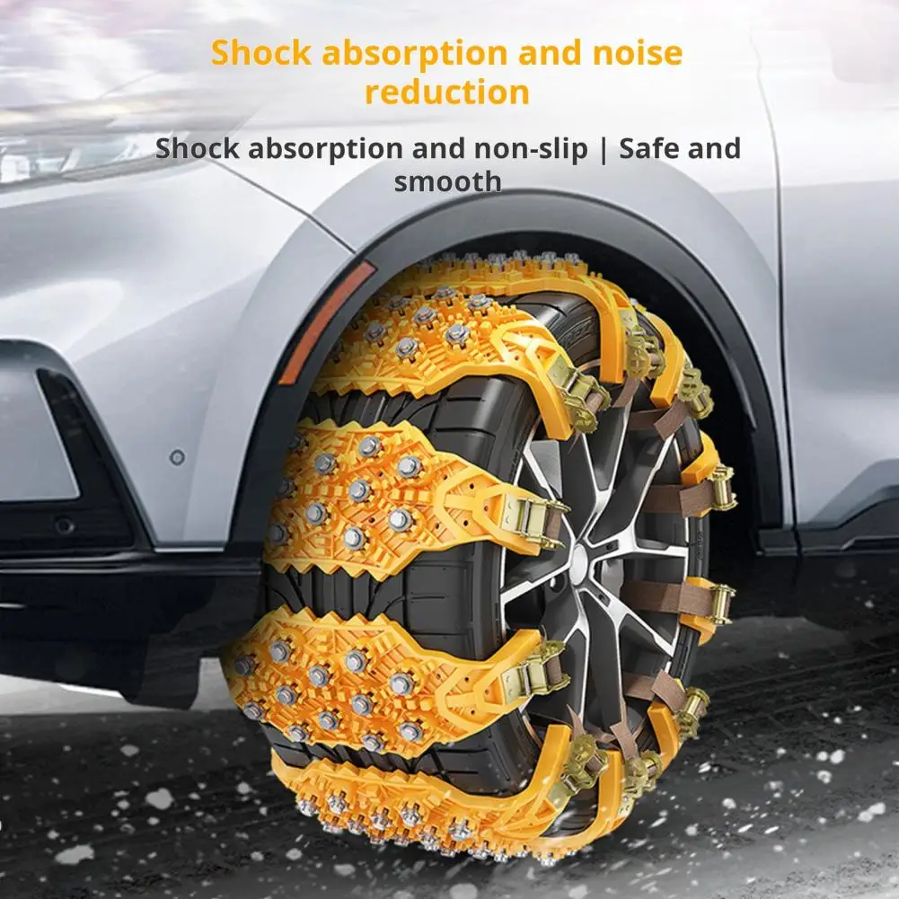 Adjustable Car Tire Chains Rustproof High Hardness Quick Fit Easy Installation Tire Chains Thickened Car Anti Skid