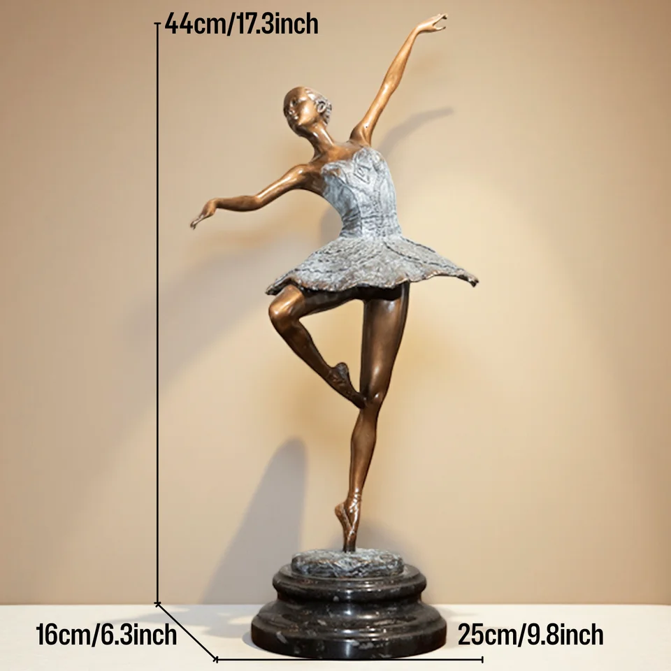 Ballet Dancer Statue Ballet Dancer Sculptures Bronze Female Sculpture  Ballerina Dancing Girl Figurine Home Decor Ornaments Gift - AliExpress, image size:960x960