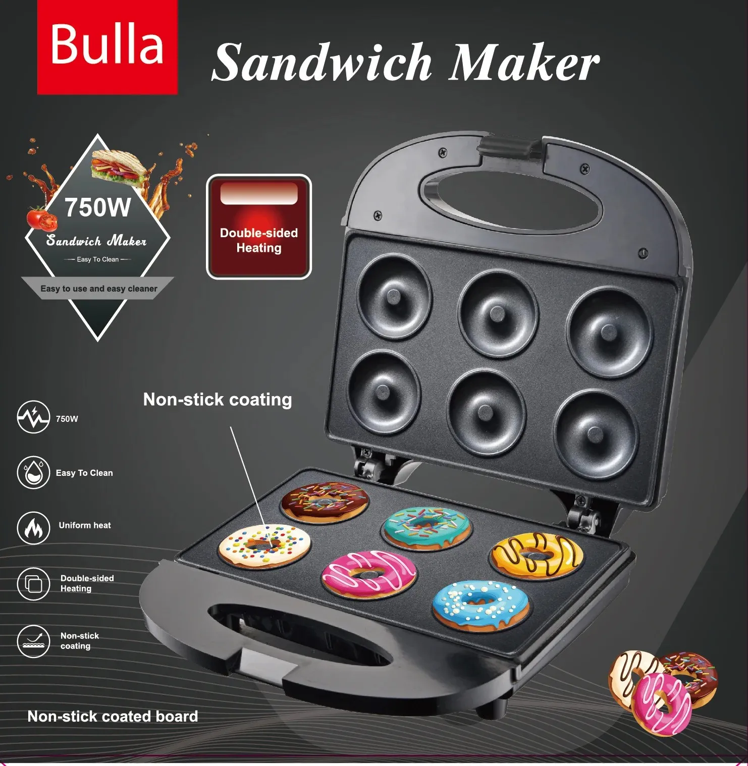 European Regulation Three-Minute Treatment Machine Sweet Donut Strip Baking Steak Machine Breakfast Home Appliance