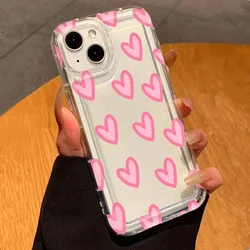 Chic Heart Pink Air Cushion Phone Case Cover - 7 Plus 8 Plus (T5723)