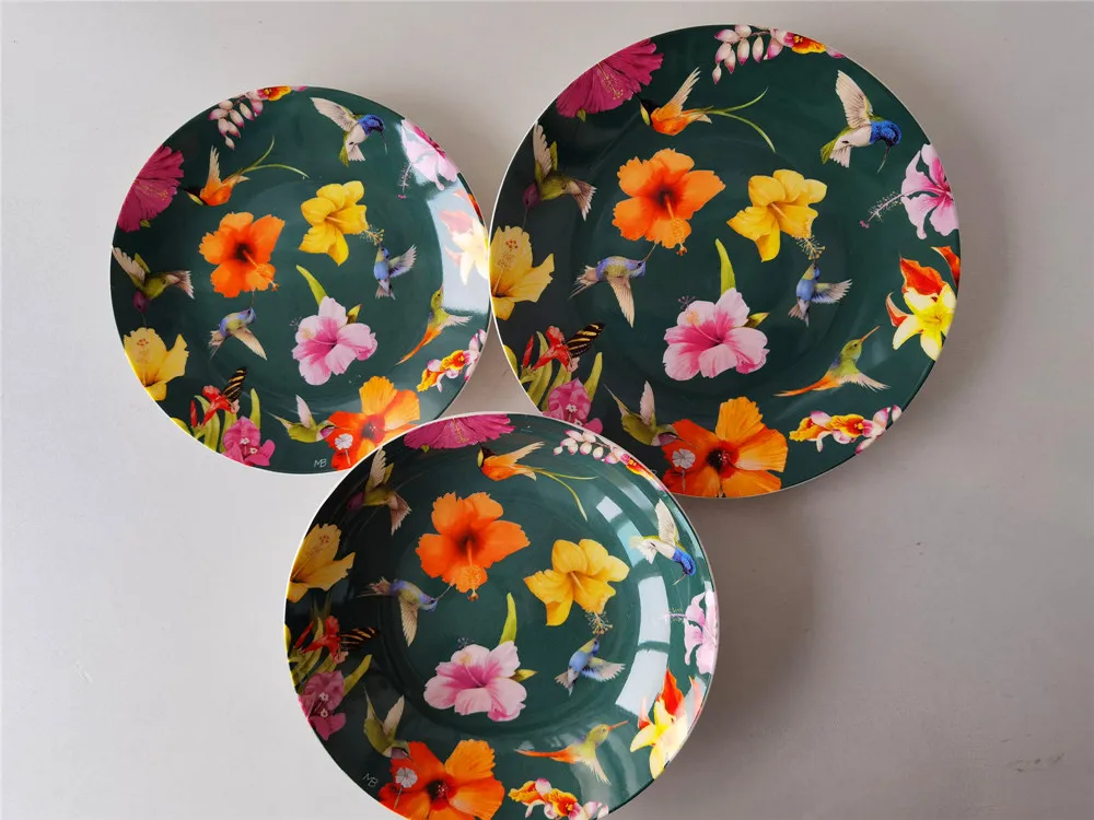 

Nordic hummingbird series ceramic tableware plate household dish personality