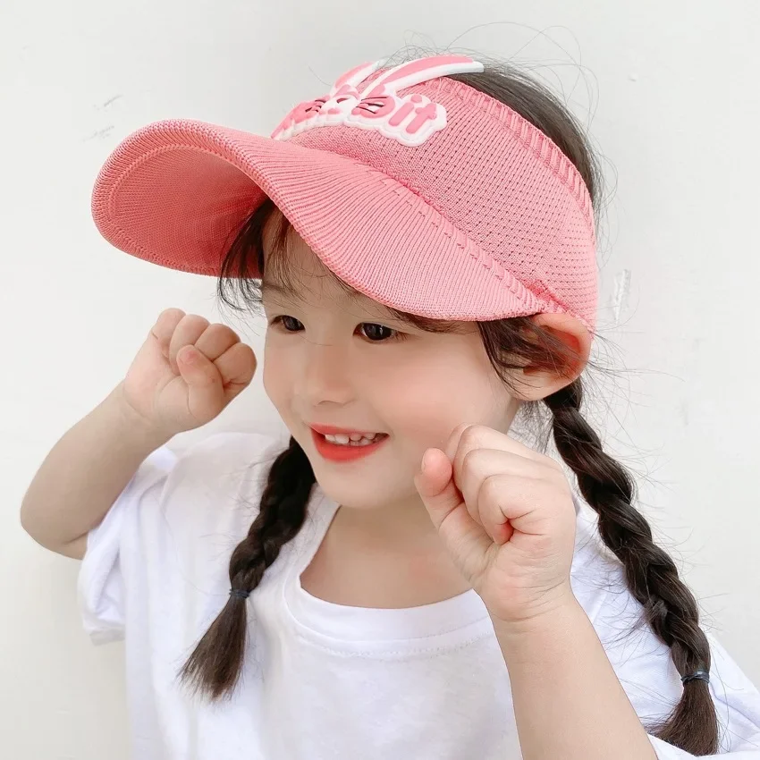 2023 New Sun Children Visors Cute Rabbit Wings Bunny Summer Hat for Kids Boys Girls Hats 3-12years Old_voghion.com