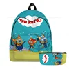 Three Kittens Backpack Cartoon Three Cats 2pcs Schoolbags Boys Girls Travel Softback Teenager Bookbag New Anime Knapsack 4