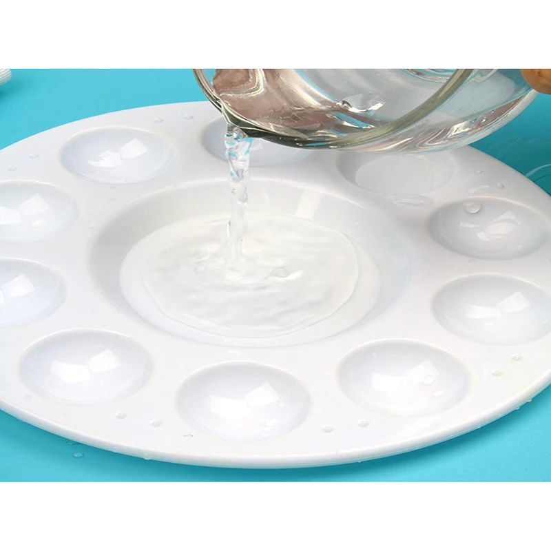 10 Holes Palette Artist Children Students Color Mixing Tray Portable Painting Tools paint tray color palette watercolor palette
