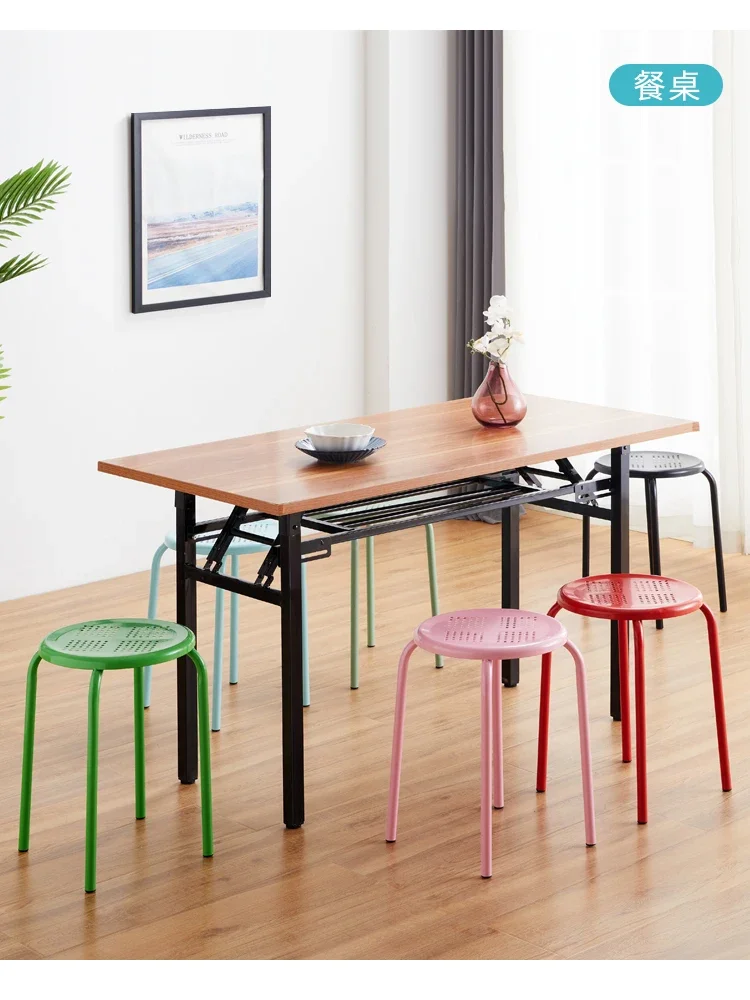Description Picture 6 of itemSimple Household Dining Table Foot Stall Rack Snack  Long Spring Table Folding Training