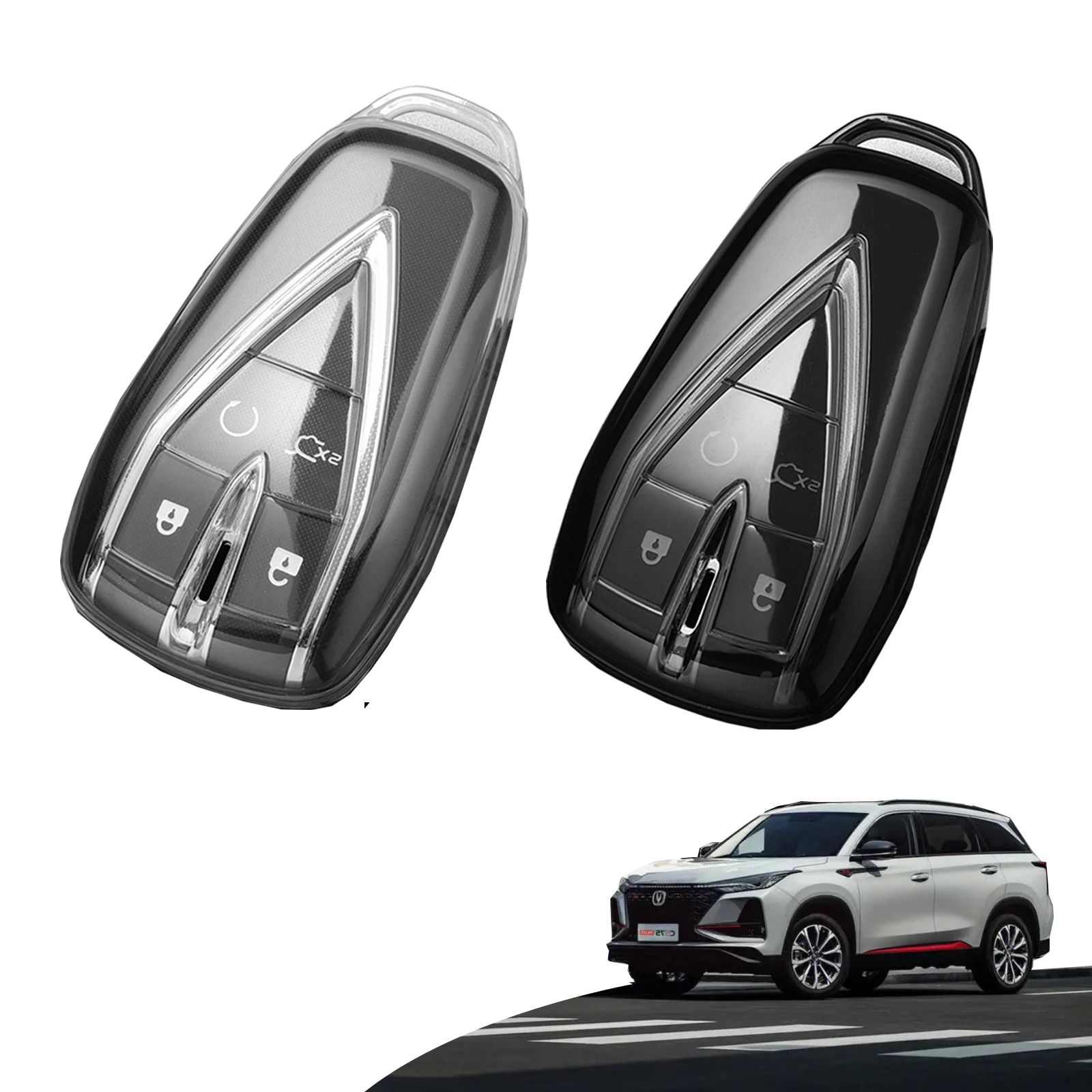 TPUCarKeyAntifallTransparentProtectiveCoverDecorativeCaseFor