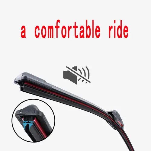 Car Windshield Wiper blades Universal Soft Double layer Rubber Frameless Bracketless car wipers 14" 16" 19" 20" 21" 22" 24"26" - Image 2