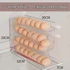 Household Automatic Rolling Egg Storage Box Kitchen Refrigerator Side Door Egg Preservation Rack 30 Egg Boxes 3layer Egg Storage 1