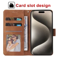 ZZXX Wallet Card Slot Holder Magnetic Flip Leather Case For iPhone 15 Pro Max 14 Plus 13 Mini 12 11 X XS XR SE 2022 8 7 6s Cover - Image 3