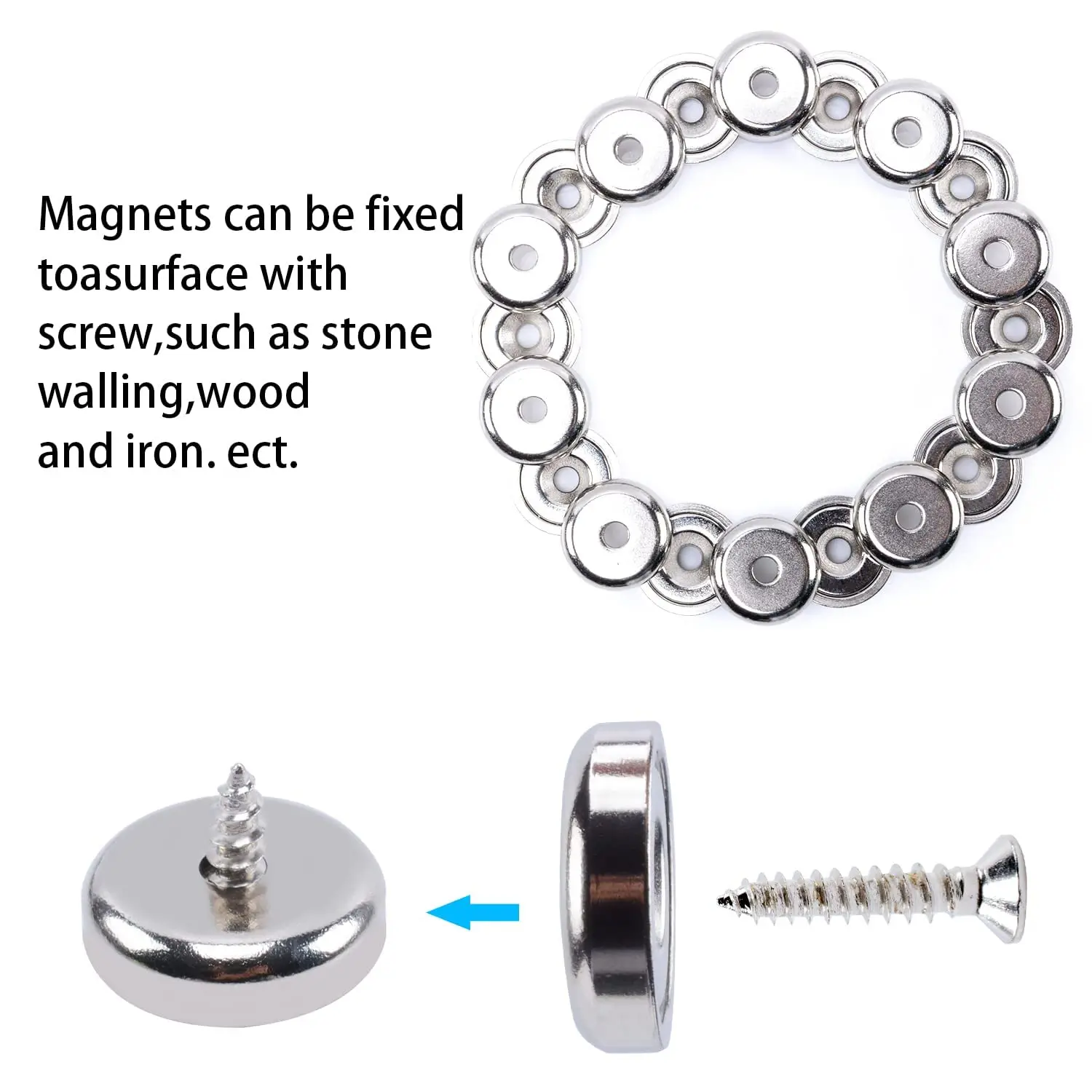 Super Strong Round Cup Neodymium Magnets Heavy Duty Ring Rare Earth Magnets with Holes Countersunk Hole Pot cup magnets