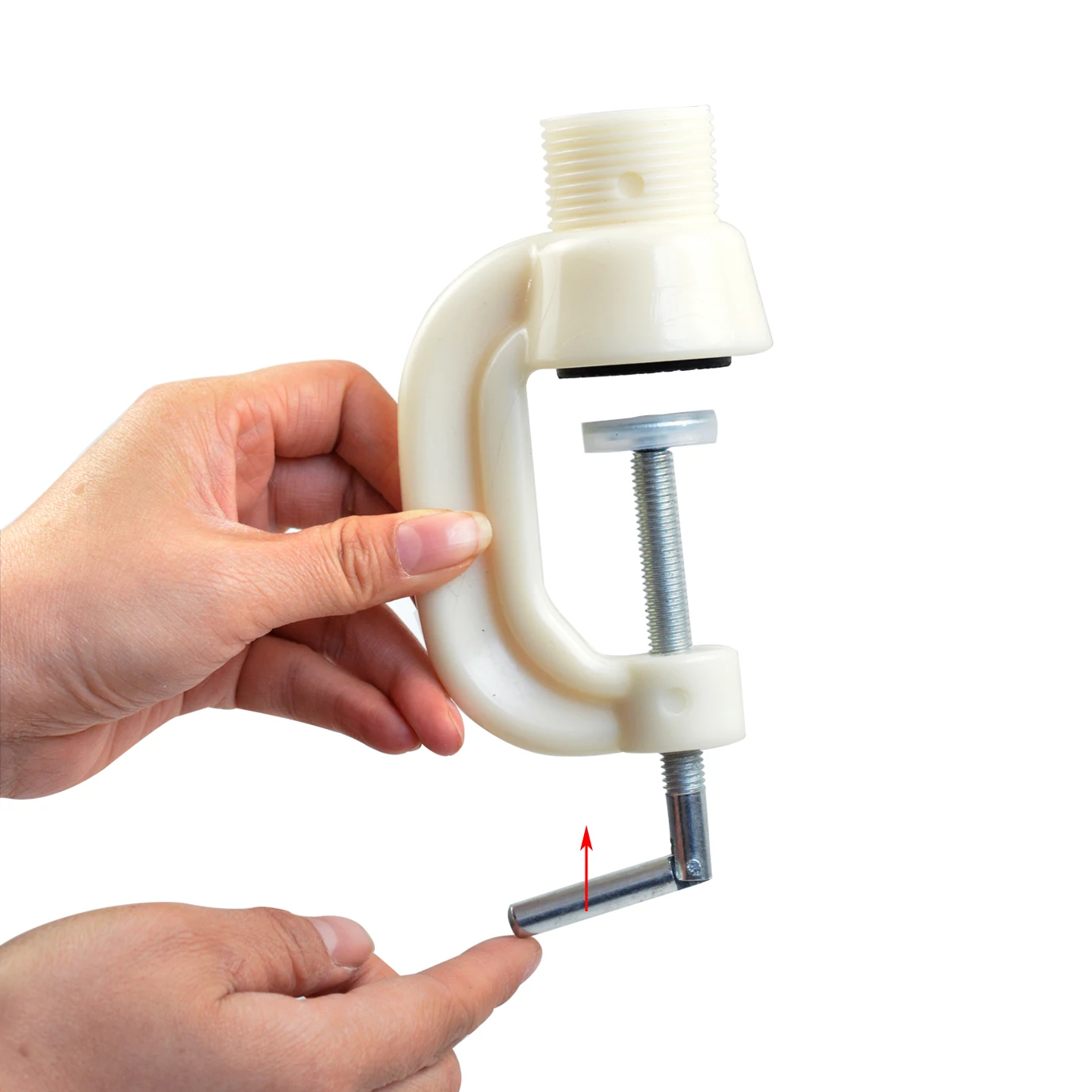 클램프형 베이스가 있는 조절 가능한 가발 스탠드, 미용 연습용 가벼운 휴대용 가발 홀더