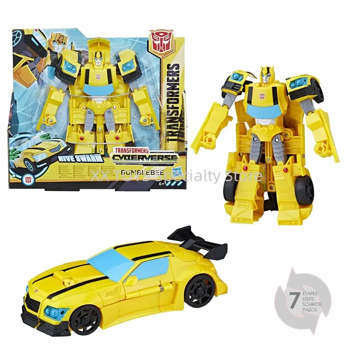 Figurine Transformable Hasbro - Bumblebee Cyberverse - Hot Rod - 13.5 Cm