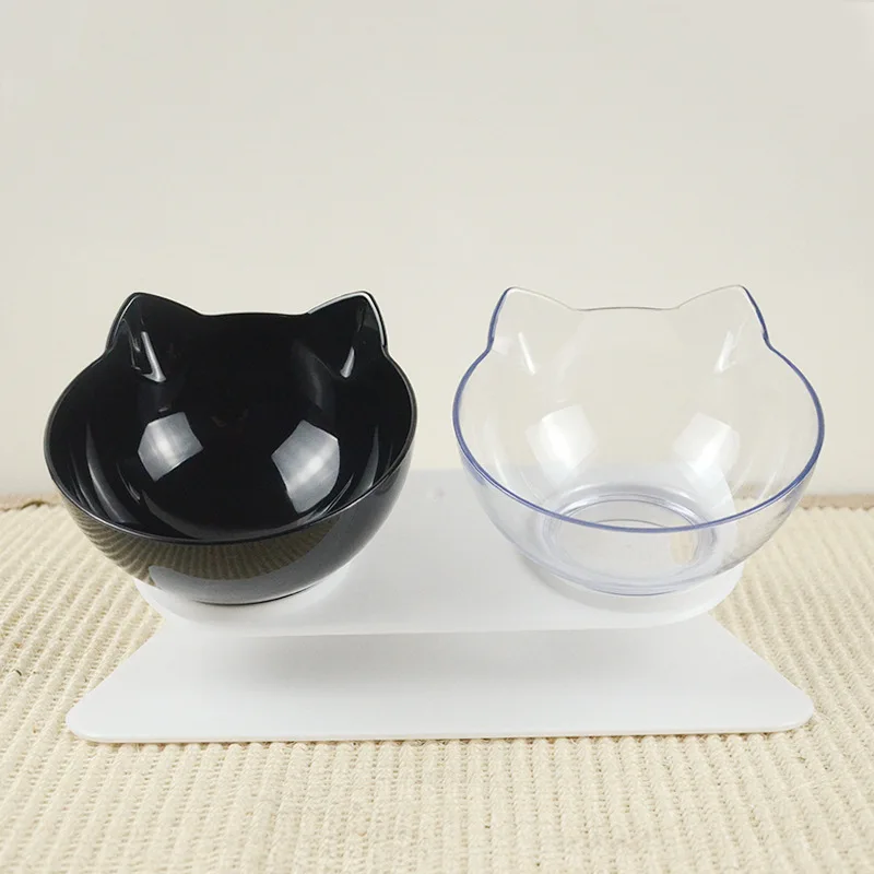 

Dog Pet Bowl Luxury Plastic Travel Portable Sets Double Triple Feeding Raised Food Water Drinking Elevated Cat Bowl