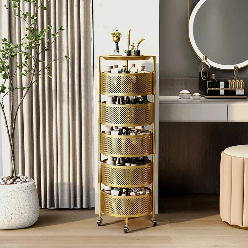 Multi layer storage trolley for Salon Professional Use Installation-free Beauty Trolley Sorting Storage