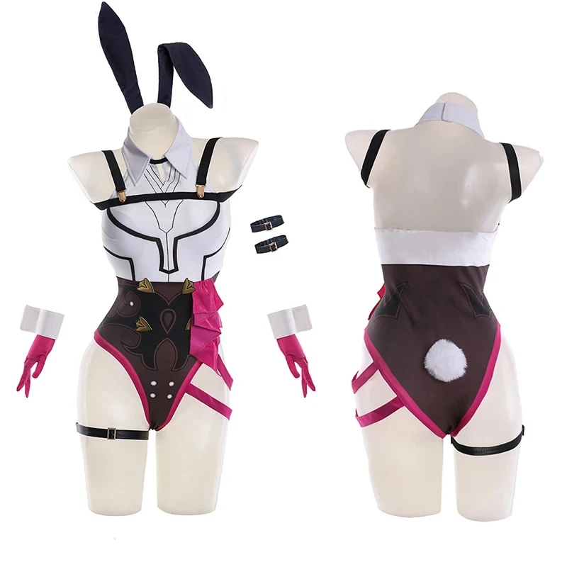 

Kafka Cosplay Anime Game Honkai: Star Rail Costume Bunny Girl Combat Uniform Women Halloween Party Role Play Clothing Outfit