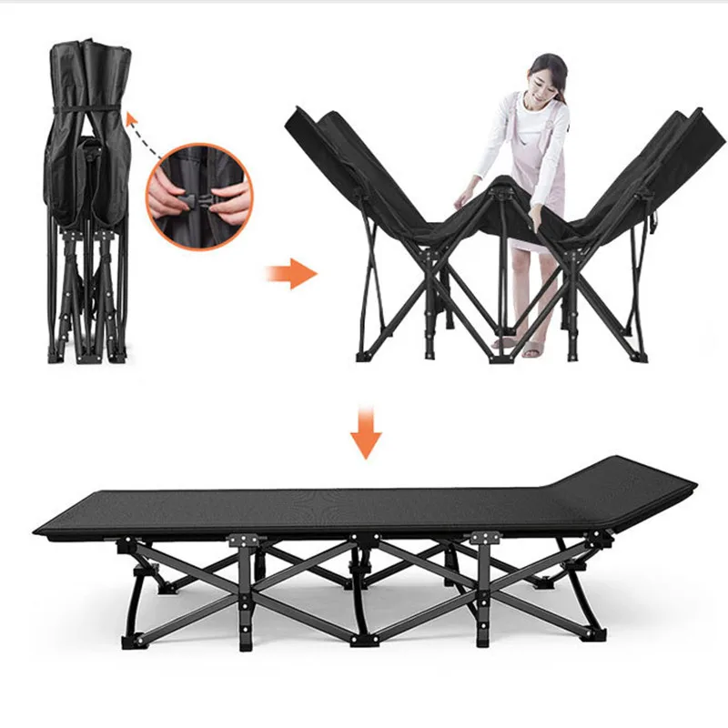 Ultra Light Portable Outdoor Folding Bed Camping Self-Driving Trips Dual-use Travel Hiking Sleeping Bed