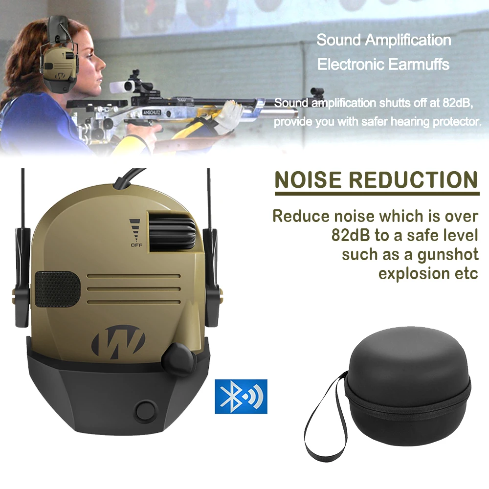 New Earmuffs Active Headphones for Shooting Electronic Hearing protection Ear protect Noise
