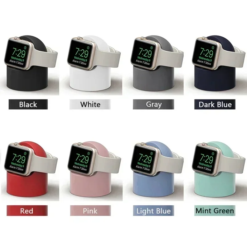 For Apple Watch Charger Stand iWatch Ultra/8/SE2/7/6/SE/4/3 49mm/45mm/44mm/42mm/41mm/40mm/38mm Durable Silicone Nightstand Mode