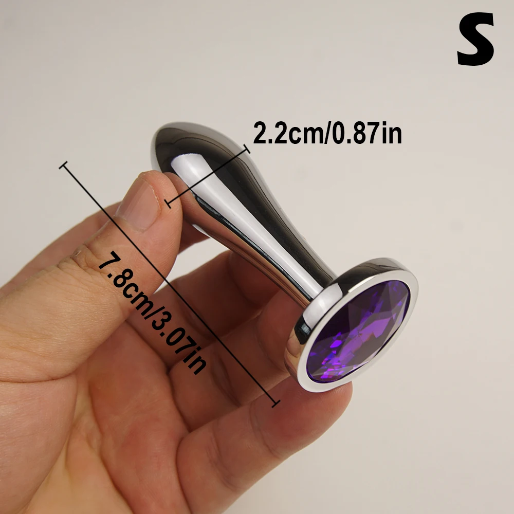 Metal Anal Trainer Butt Plug Training ,Prostate Massager,Jewel Analplug Buttplug,Adult Sex Toys for Couples