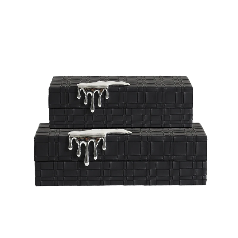 

Modern minimalist woven leather water drop decoration sample room, desktop, bedroom, dressing table, high-end decoration