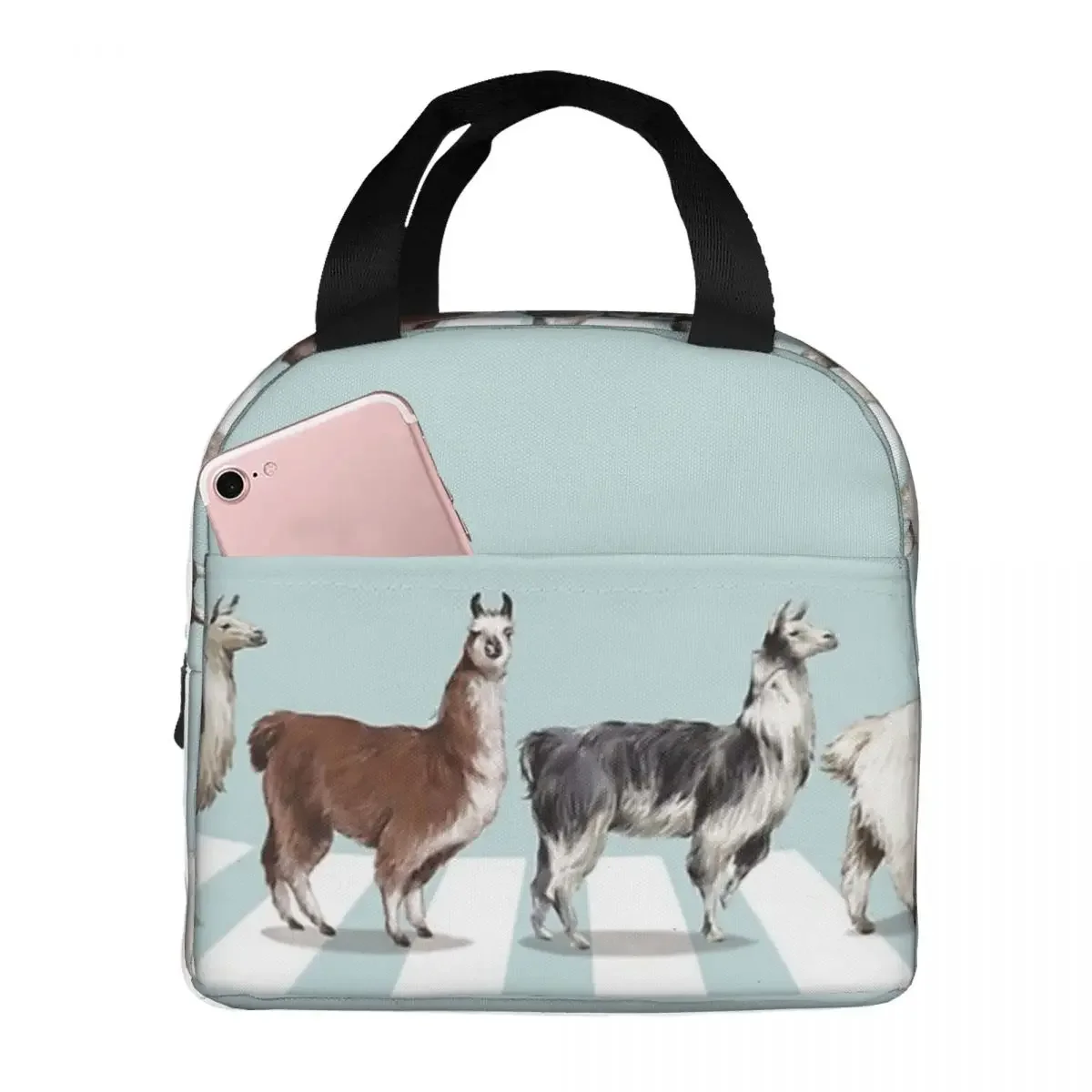 

Llama The Abbey Road Insulated Lunch Bags Waterproof Picnic Bags Thermal Cooler Lunch Box Lunch Tote for Woman Work Children