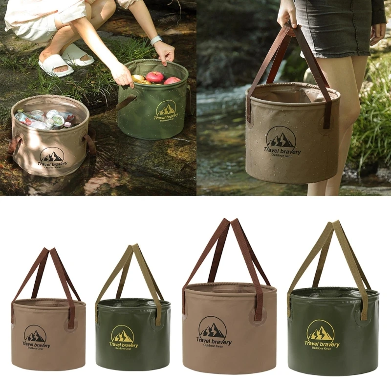 

Portable Folding Bucket Collapsible Bucket with Handle Outdoor Basin Pail Gift