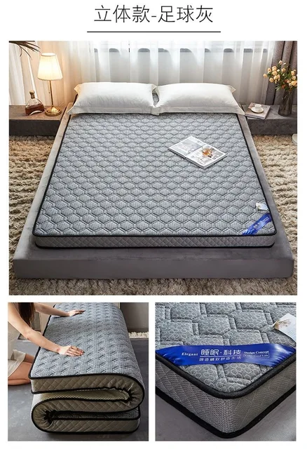 V&U Esponja De Cuatro Pliegues Colchón,Ropa De Cama Transpirable Colchón  Topper con Cubierta Lavable,Camping Portátil Colchón Camas para Huéspedes  para Office Dorm Home-Azul 5cm 120x200cm(47x79inch) : : Hogar  y Cocina