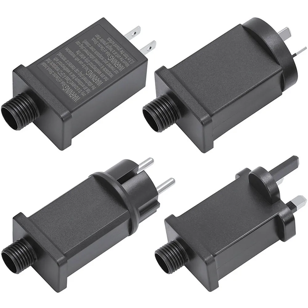 IP44 방수 변압기 미국/유럽/호주/영국 플러그 교체용 야외 인플레이터블 LED 어댑터 12V 1000mA/1250mA/1500mA 전원 공급 변환기