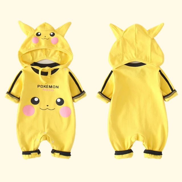 Pokemon Pikachu Baby Children Autumn Winter Warm Jumpsuit Cartoon Cute  Toddler Romper Crawling Clothes Newborn Boy Costume Cloth - Fantasy  Figurines - AliExpress