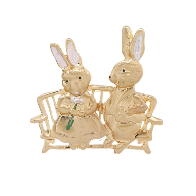 Adorable Bunny Rabbit Brooch With Pearl Accents Perfect Gift For Women,  Girls, And Lovers From Dingding64985, $9.05