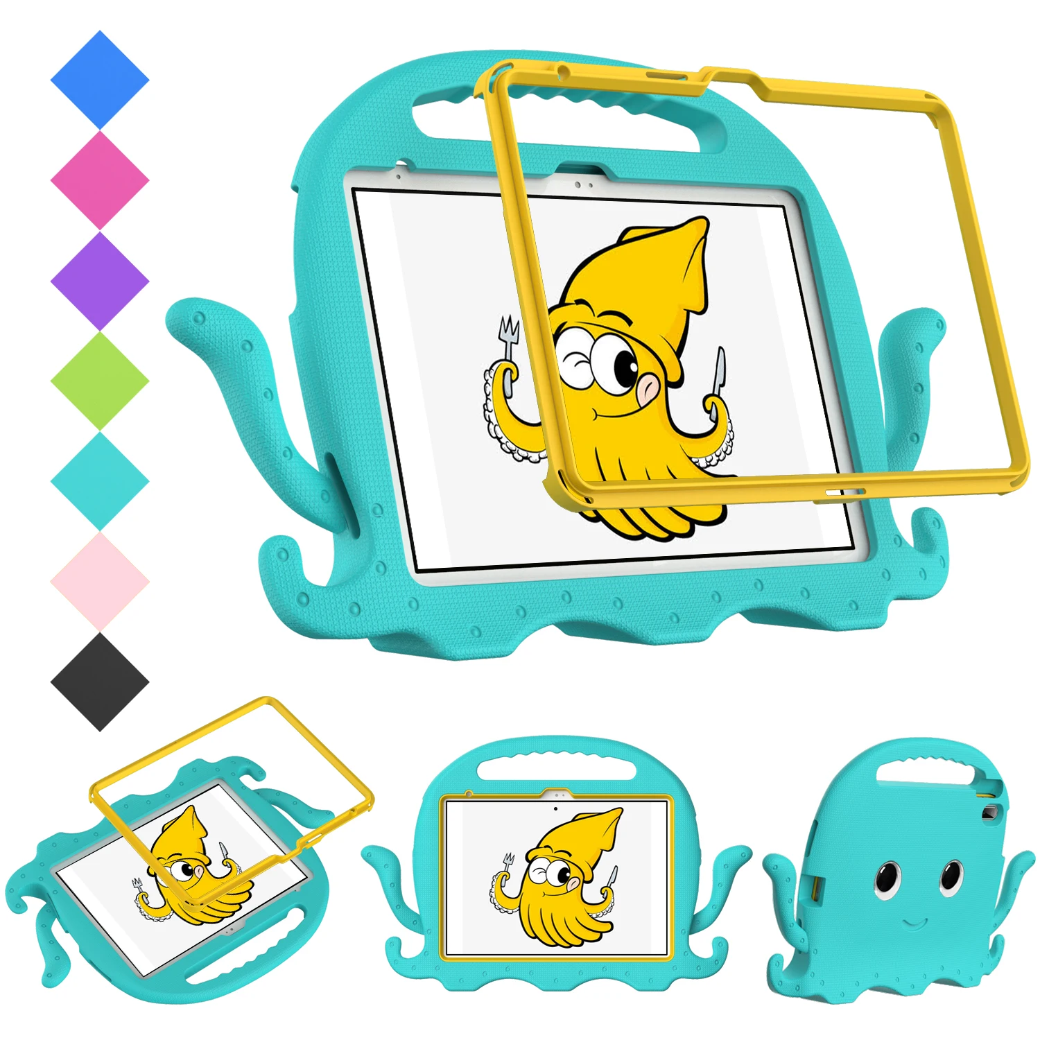 Octopuses EVA Kids Tablet Case - Durable & Fun Protective Cover