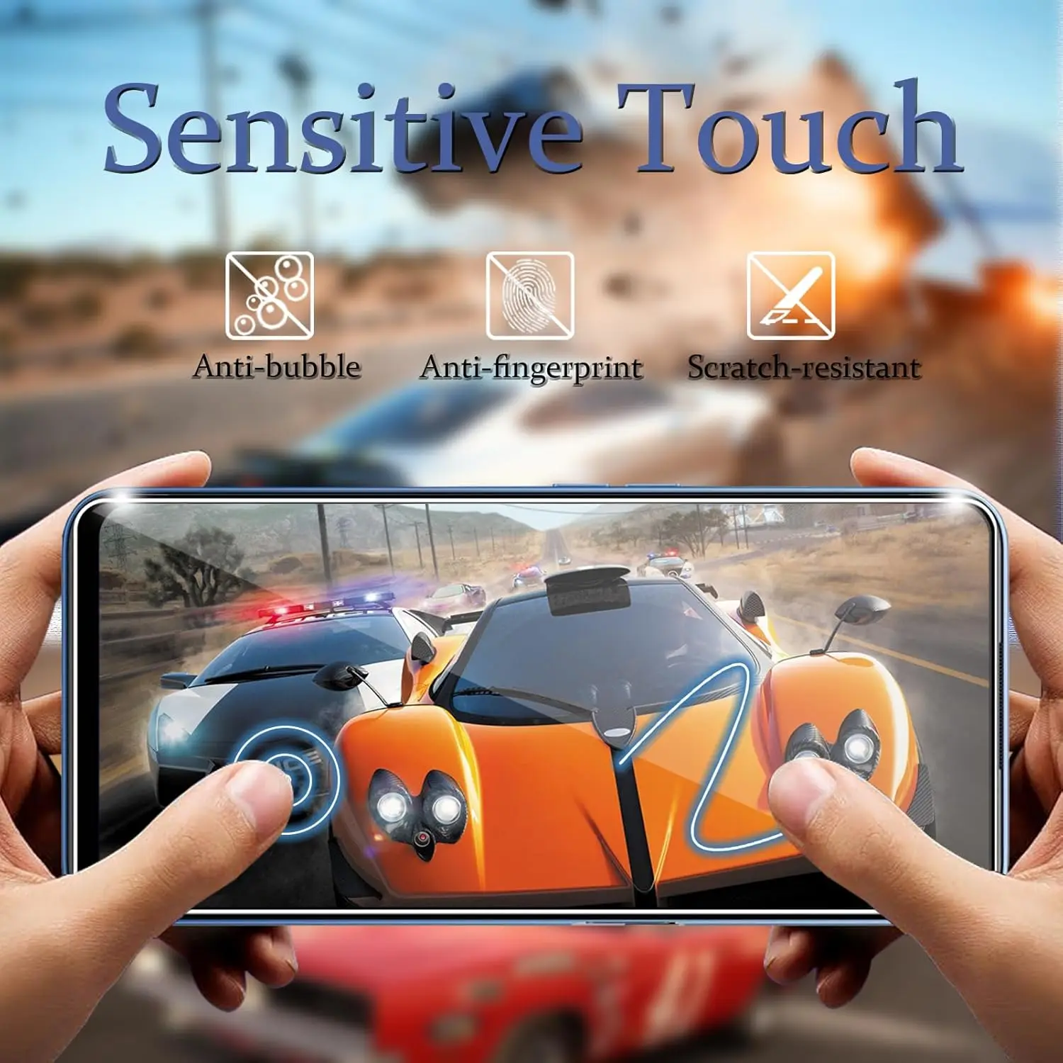 Premium 3-Pack Full Cover Tempered Glass Screen Protector - Enhanced Durability and Clarity