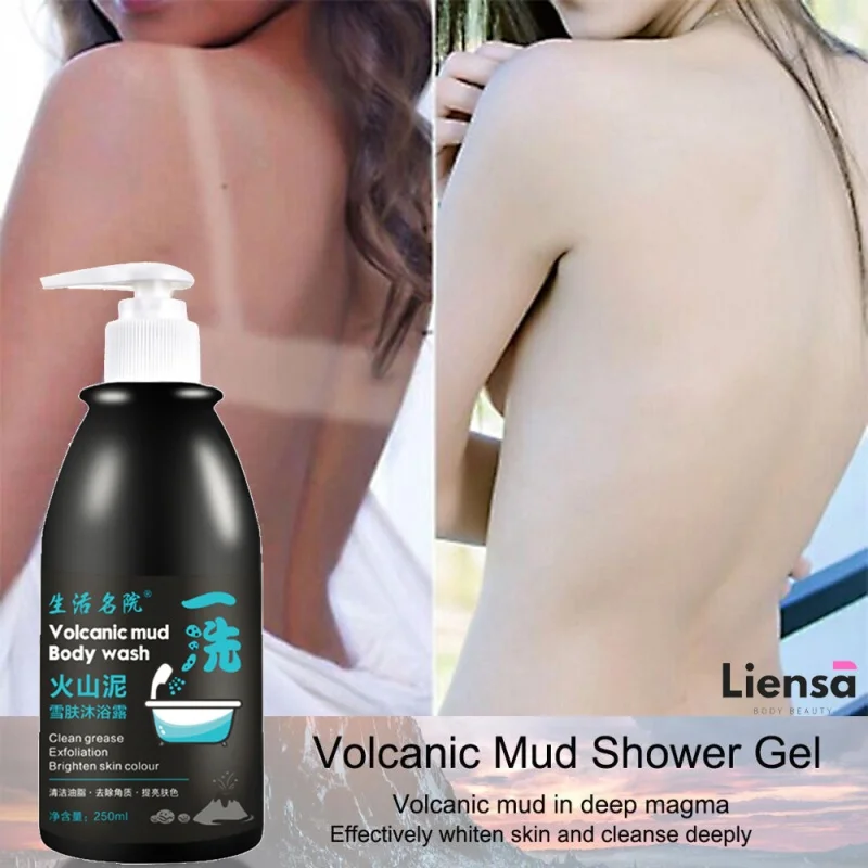 Original Volcanic Mud Body Wash Fast Whitening Shower Gel Deep Clean body soap Moisturizng & Hydrating whitening body wash