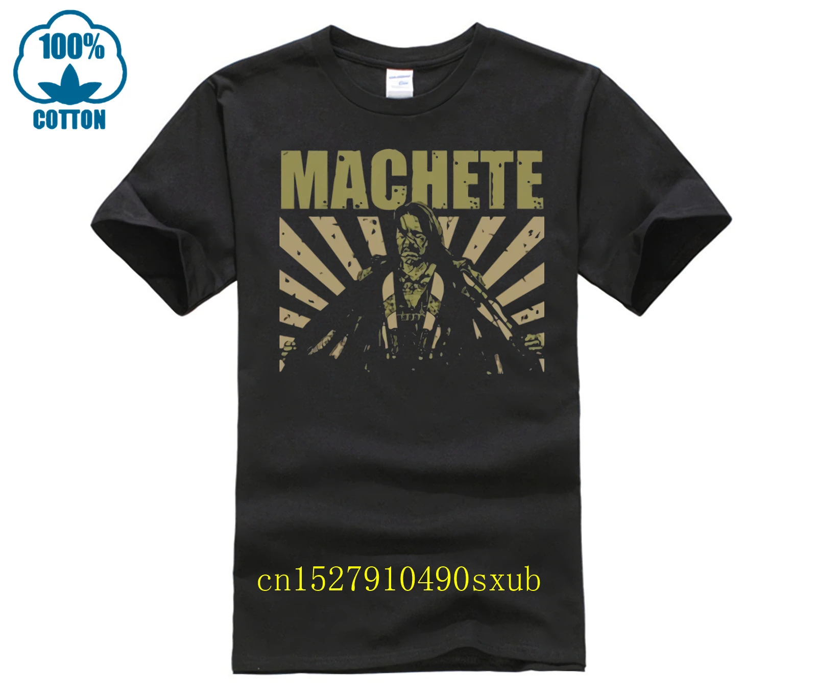Maglietta D'Azione Dell'Attore Messicano Machete Johnny Trejos
