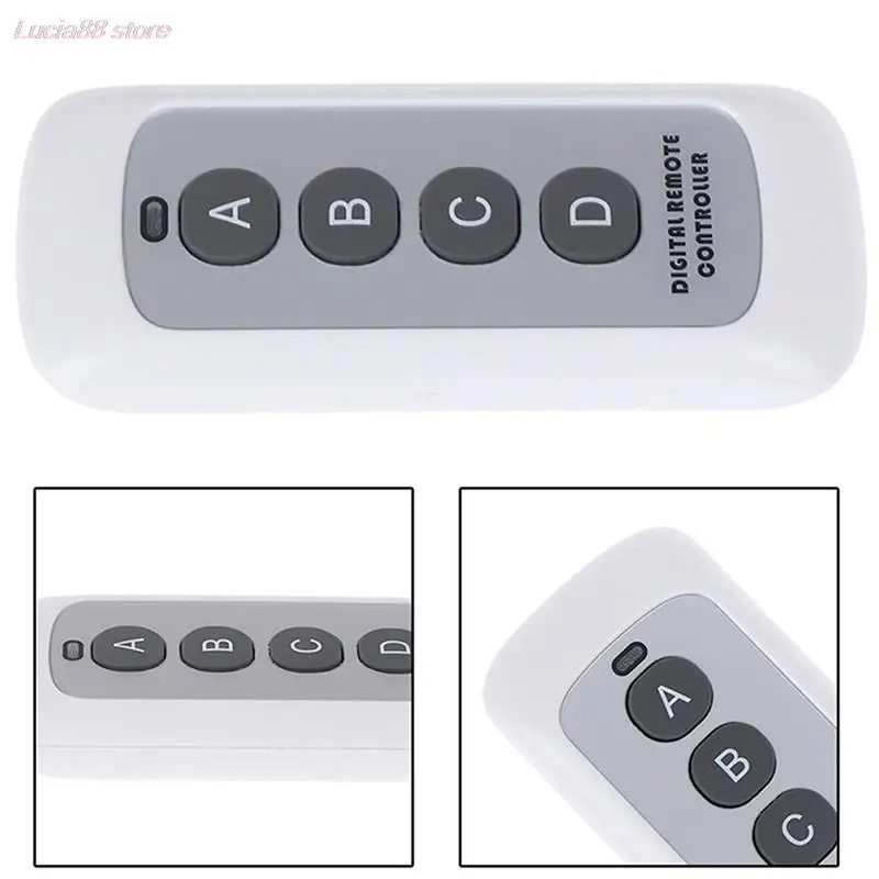원격 제어 스위치 RF 송신기 무선 키, 스마트 홈 차고 도어 오프너, 핫 433MHz, 4 버튼 EV1527 코드