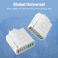 Total 150 8 Ports Fast Charging QC3.0 Travel Charger For iPhone 14 Samsung Xiaomi EU US KR Plug Mobile Phone Wall Adapter 6